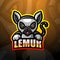 Lemur mascot esport logo design
