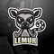 Lemur mascot esport logo design