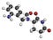 Lenalidomide multiple myeloma drug molecule.