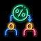 Lend Money Human neon glow icon illustration