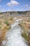 Lengua lake waterfalls. Lagunas de Ruidera Nature Reserve, Ciudad Real province, Castilla La Mancha, Spain