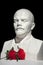 Lenin bust on a black background