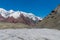 Lenin peak or Ibn Sina Avicenna Peak at Pamir mountains cold snow ice glacier