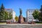Lenin Square and statue in Ryazan city