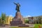 Lenin Square and statue in Volgograd city