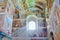 Leningrad region, Russia, September, 13, 2015, Svyatotroitsky Alexander-Svirsky Monastery,fragment of the frescoes of the Trinity