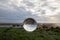 Lens ball of Bembridge beach, Isle of Wight at dawn