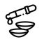 Lens dropper liquid icon vector outline illustration