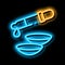 lens dropper liquid neon glow icon illustration