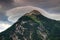 Lens shaped cloud above Polinik peak, Carnic Alps, Austria