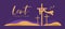 Lent, a season of renewal text and gold three Cross crucifix on hill with bubble texture and bird flying on purple background