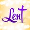 Lent vector lettering illustration with cross