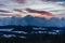 Lenticular cloud in mountain landscape