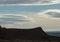Lenticular clouds above a mesa