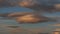 Lenticular clouds or cap clouds appeared at the south of Mt. Fuji in the morning