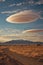 lenticular clouds hovering above a remote landscape