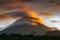 Lenticular clouds Mountain merapi at sunrise 2