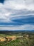 Lenticular clouds over rural landscape, MatarraÃ±a, teruel