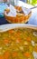 Lentil and carrot soup very nice and rustic in Mexico