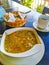 Lentil and carrot soup very nice and rustic in Mexico