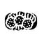 lentil kofte turkish cuisin glyph icon vector illustration