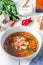 Lentil soup with carrots and fried bacon. Recipes. German cuisine
