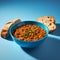 Lentil Soup In Toast Bowl Realistic High Resolution Stock Photo