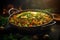 Lentil and vegetable curry healthy food background