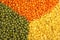 Lentils and green mung beans