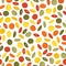 Lentils mix vector cartoon seamless pattern for template farmer market design, label and packing