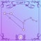 Leo constellation on a purple background. Schematic representation of the signs of the zodiac