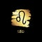 Leo zodiac gold icon , zodiac sign 