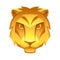 Leo zodiac sign, golden horoscope symbol.