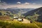 Leogang Mountains with highest peak Birnhorn idyllic summer landscape Alps