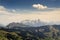 Leogang Mountains with highest peak Birnhorn idyllic summer landscape Alps