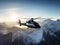 Leonardo AW169 Helicopter Above the Mountains