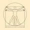 Leonardo da vinci vitruvian man vector illustration