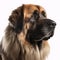 Leonberger breed dog isolated on a clean white background