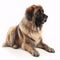 Leonberger breed dog isolated on a clean white background