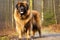 Leonberger purebred beautiful breed of dog, background nature