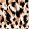 Leopard abstract texture vector background, seamless pattern animal skins