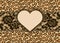 Leopard background and heart frame