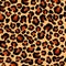 Leopard black  brown seamless background. Watercolor hand drawn animal fur skin