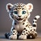 Leopard Cub Loveliness: 3D Rendering Delight