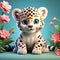 Leopard Cub Loveliness: 3D Rendering Delight