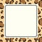 Leopard frame background vector for blank, price or social media mock up or bithday, wedding party invitation