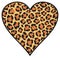 Leopard heart skin background pattern vector illustration