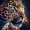 Leopard high quality closeup photorealistic, generative AI