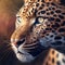 Leopard high quality closeup photorealistic, generative AI