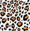 Leopard or jaguar print seamless pattern, textured fashion print, abstract safari background for fabric, textile. Effect